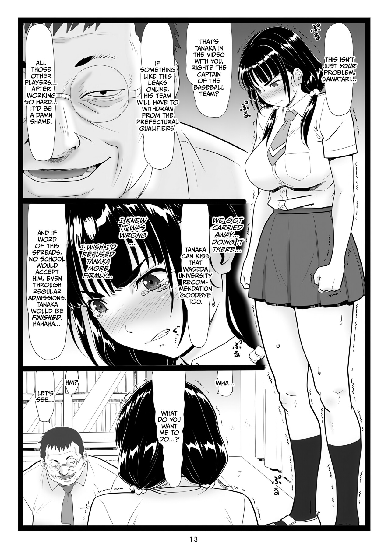 Hentai Manga Comic-A Plump and Cheerful Baseball Club Manager Falls into a Malicious Teacher's Trap...-Read-12